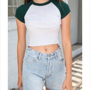 Brandy Melville cropped baseball tee
